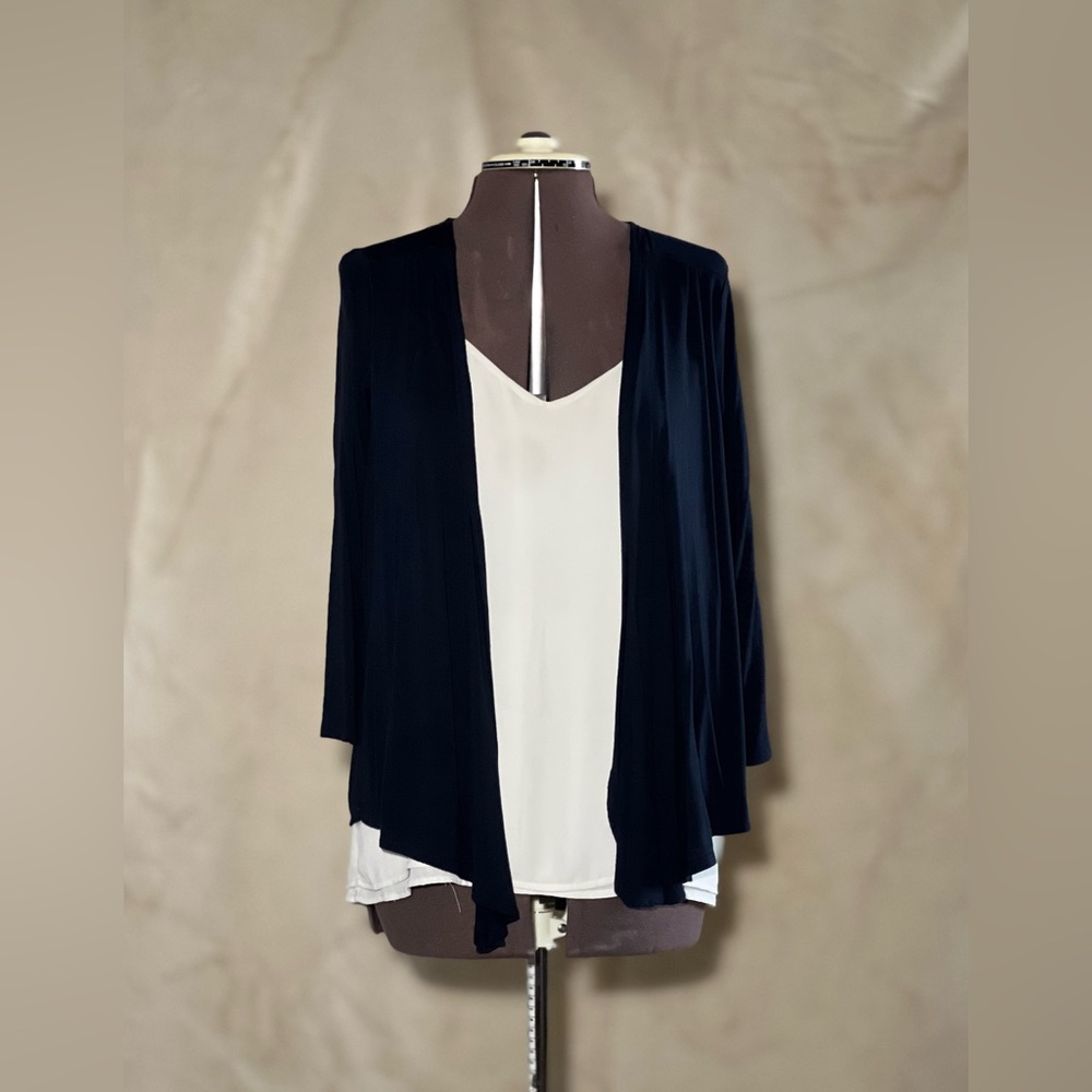 Outback Red Navy Sheer Waterfall Cardigan